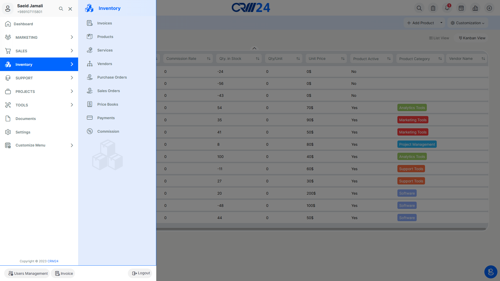 Track order status and delivery to customers